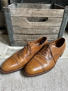 SILVANO LATTANZI light brown brogues cap toe dress shoes sz 10.5 fits US 12 D - Picture 1 of 10