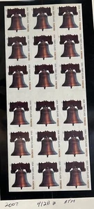 US Stamp Liberty Bell 4128 ATM 1 Sheet of 18 Forever Stamps MNH 2007 - Picture 1 of 1