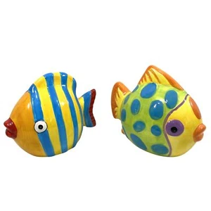 Antica ceramica ceramica pesce tropicale arte decorazione casa - Foto 1 di 12