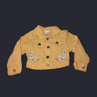 LITTLE LASS TALLA 12M Chaqueta Algodón Bordada Amarilla con Botones a Presión  Foto 1 de 4