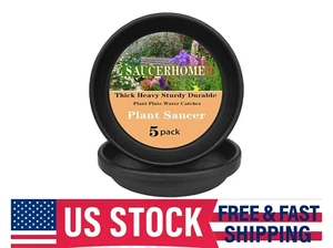 PLANT SAUCER Pot Tray 4 5 Inch Plastic Flower Planter Saucers and Drip 5pcs - Picture 1 of 8
