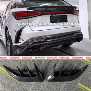 For Lexus RX350H RX450H 2023 Carbon Fiber Rear Bumper Splitters Fins Body Kits - Picture 1 of 27