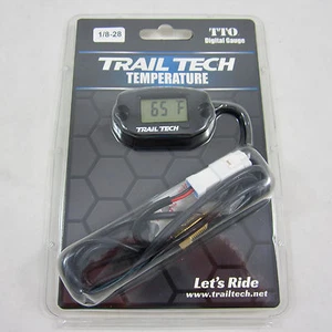 Trail Tech TTO Temperature Meter Black Digital Gauge 1/8x28 BSPP Screw 742-ES2 - Picture 1 of 4