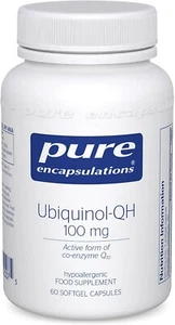 Pure Encapsulations - Ubiquinol-QH CoQ10 100mg - Active Form of Co-Enzyme Q10 - - Picture 1 of 3