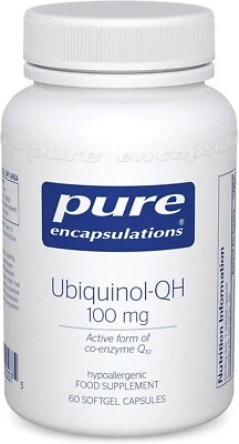 Pure Encapsulations Ubiquinol-QH CoQ10 100 mg - 60 cápsulas blandas | Kaneka Ubiquinol Foto 1 de 3