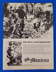 1969 MONTESA OF SPAIN MOTORCYCLE PRINT AD EASY RIDE WORLD CHAMPIONSHIP COTA 247 - Picture 1 of 1
