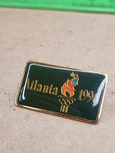 Spilla bavero cappello smaltato tono oro torcia olimpiadi di Atlanta 1996 Georgia - Foto 1 di 4