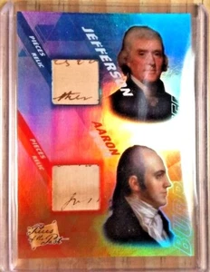 2021 PIECES OF THE PAST THOMAS JEFFERSON AARON BURR HANDWRITTEN RELIC CARD#379 - Bild 1 von 2