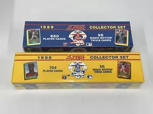 Lotto carte da baseball sigillate set completi da collezione Score 1989 e 1990 - Foto 1 di 2