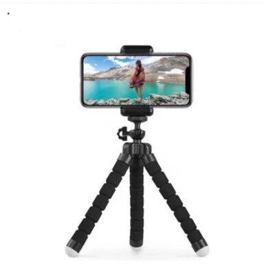 Mini trípode para teléfono inteligente y cámara con base flexible para bicicl... - Imagen 1 de 4