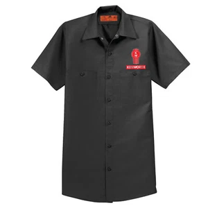 RED KAP Mechanic Shirt Trucker Truck Driver Peterbilt Kenworth Diamond Plate NWT - Picture 1 of 8