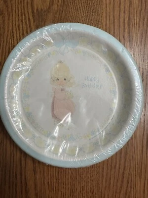 PARTY EXPRESS PRECIOUS MOMENTS VTG 1992 Precious Moments Country Girl Lady Birthday party Cake plates Hallmark