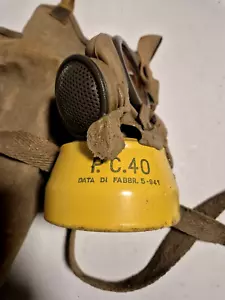 MASCHERA ANTIGAS ITALIANA REGIO ESERCITO GUERRA MILITARE WWII 1941 - Foto 1 di 8