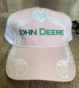 John Deere Ladies Mesh Truckers Cap Pink - Picture 1 of 8