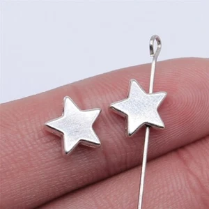 400 Tibet Silver Star Spacers Beads 9X9MM B15416 Diy - Picture 1 of 3