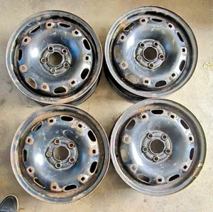 4 gebr. Stahlfelgen 5,0-14 ET 35 mm für VAG Polo Skoda Seat OEM: 2140923 Lemmerz - Bild 1 von 1