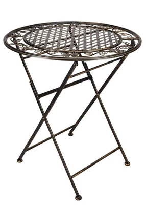 Mesa bistró Barcelona vintage de cobre de 28" de Chivari Foto 1 de 4