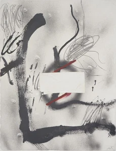 Antoni TAPIES : Composition brumeuse - Lithographie signée - Imagen 1 de 5