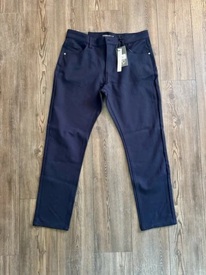 Pantalones de mezclilla para hombre French Connection azul lavado medio algodón talla 34-32 nuevos con etiquetas Foto 1 de 4