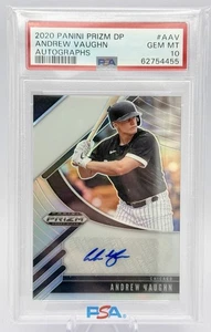 Andrew Vaughn Auto 2020 Prizm DP Autographs Prizm Refractor #AAV PSA 10 Brewers - Bild 1 von 4