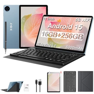 2025 Neu Tablet Android 15 16GB RAM+256GB 8000mAh 11 Zoll PC LCD 13MP WlFl IPS - Bild 1 von 28