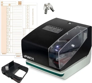 uPunch CR1000 Digital Time Clock & Date Stamp Ribbon / Keys / TimeCards 3546UP2 - Picture 1 of 8