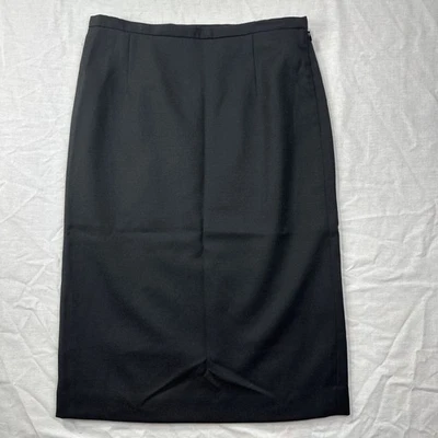 Pendleton Virgin Wool Long Pencil Skirt Womens 6 Black Lined Straight USA - Image 1 of 4