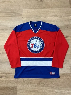 Хоккейная футболка NBA Philadelphia 76ers мужская размер Large красно-синяя Sixers - Изображение 1 из 4