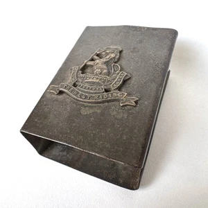 WW1 Matchbox Cover West Riding Regiment Brass Wartime Antique Woodbine Soldier - Picture 1 of 19