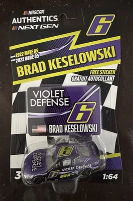 Nascar Authentics Brad Keselowski #6 Violet Defense Wave 5 2022 Diecast 1:64 Foto 1 de 2