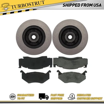 Kit de pastillas de freno y rotores delanteros centrados OE para Chrysler Cordoba 1975 1980-1983 Foto 1 de 4