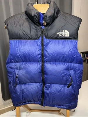 THE NORTH FACE Small NUPTSE VEST Down Nylon Blue NF004AM Vintage Used - Image 1 of 4