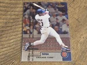 Topps Finest #250 1999 Sammy Sosa Chicago Cubs casi nuevo - Imagen 1 de 3