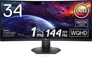 Dell S3422DWG Curved Gaming Monitor 34" UWQHD 3440x1440 HDMI DP FreeSync 144Hz - Bild 1 von 4