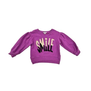 Flapdoodles Girls Purple Crew Neck Long Sleeves Sweater w Fuzzy Appliqué size 4T - Picture 1 of 7