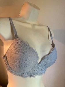Aerie Damen Gr. 36C Plunge BH blau mit Spitzen-Overlay - Bild 1 von 5
