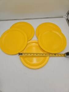 5 VTG TexasWare MCM Melmac/melamine 10" Dinner Plate Bright Yellow  - Picture 1 of 3