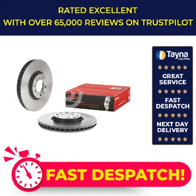 2x Par de discos de freno ventilados para PEUGEOT 508 Mk1, Mk2 delantero 2010 en juego de 304 mm nuevo Foto 1 de 4