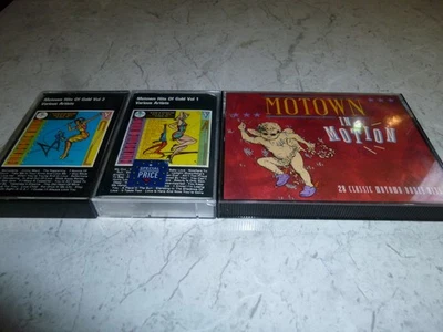 MOWTOWN HITS OF GOLD VOL 1 + 2 AND MOWTOWN IN MOTION 2 TAPES MUSIC CASSETTES - Image 1 of 2