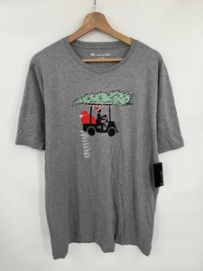 NEW Travis Mathew Naughty Or Nice T-Shirt Size XL Gray Christmas Golf - Picture 1 of 6