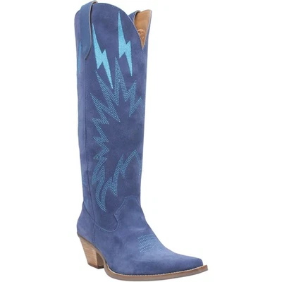 Botas de moda Dingo Thunder Road azules de gamuza para mujer Foto 1 de 4