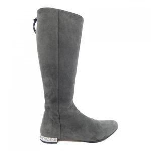 MIU MIU Boots Women's Size 34 Gray Suede - Picture 1 of 6