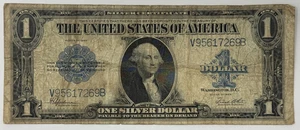 1923 $1 HORSE BLANKET One Dollar Circulated Silver Certificate Large Size VG - Picture 1 of 6