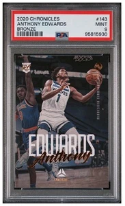 2020-21 Panini Chronicles Luminance BRONZE Anthony Edwards Rookie #143 PSA 9 - Picture 1 of 2