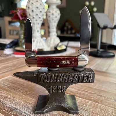 Vintage Case XX USA 62131 Pretty Red Bone Canoe Knife 1997 Near Mint Beauty  - Image 1 of 4