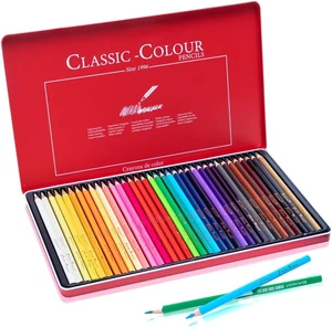 Coloured Pencils, 36 Professional Oil Colorful Pencil Set with Tin Box for Adult - Picture 1 of 12