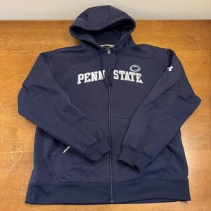 Penn State Nittany Lions Jacket Mens Large Blue Hoodie Full Zip Nike - Picture 1 of 6