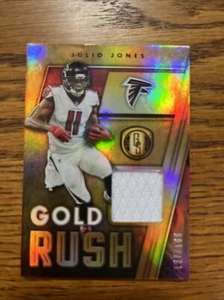 Julio Jones 2019 GOLD STANDARD "GOLD RUSH" Atlanta Falcons JERSEY PATCH /199!!! - Picture 1 of 2