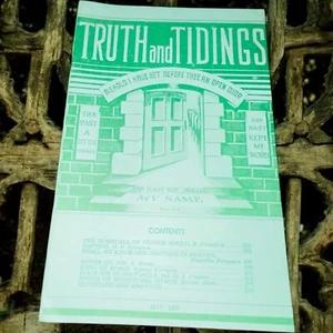 Vtg May 1950 Truth And Tidings Vol 2 No. 11 Gospel Tract Ontario Canada Joyce - Picture 1 of 6