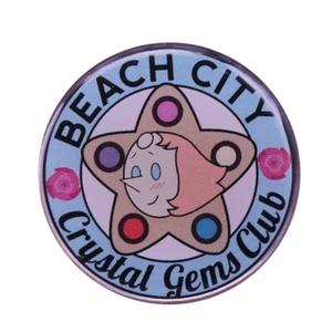 Steven Universe Beach City Crystal Gems Club Perla 1.1" Pin Insignia @ NUEVO - Imagen 1 de 3